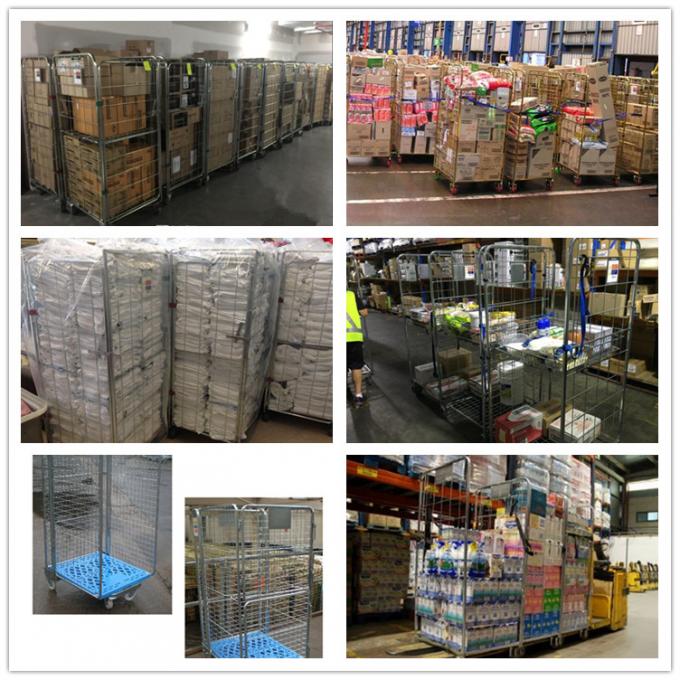 Zusammenklappbare Rollenkäfig-Behälter-hohe Mobilitäts-hochfester Rost