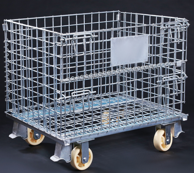 4 Rad-galvanisiertes Elektrometall Mesh Cage For Logistic Transportation