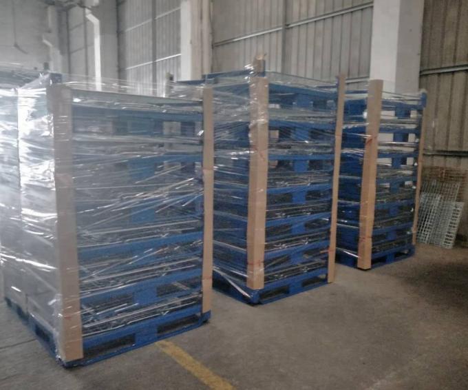 Stapelbares Pulver beschichtete Kapazität Draht-Mesh Pallet Cagess 1500kg