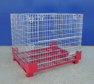 Powder Coated Collapsible Wire Container Rust Resistant Long Life Span