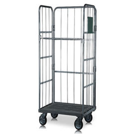 Mild Steel Roll Cage Trolley Warehouse Logistic Storage With Wheels